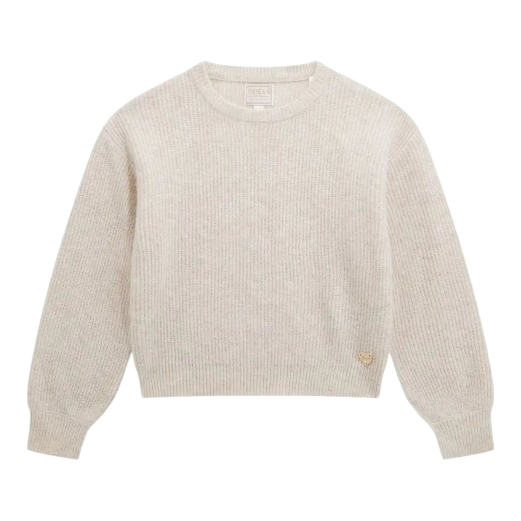 Guess Maglia tinta unita Girocollo Beige per Bambina J5BR19Z1140 BEIGE GUESS 