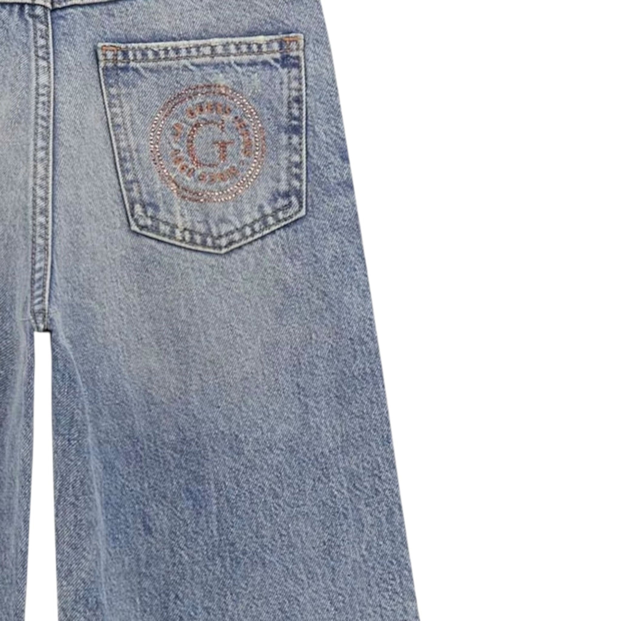 Guess Jeans tinta unita Modello A Palazzo Azzurro per Bambina J5YA01D45E0 AZZURRO GUESS 