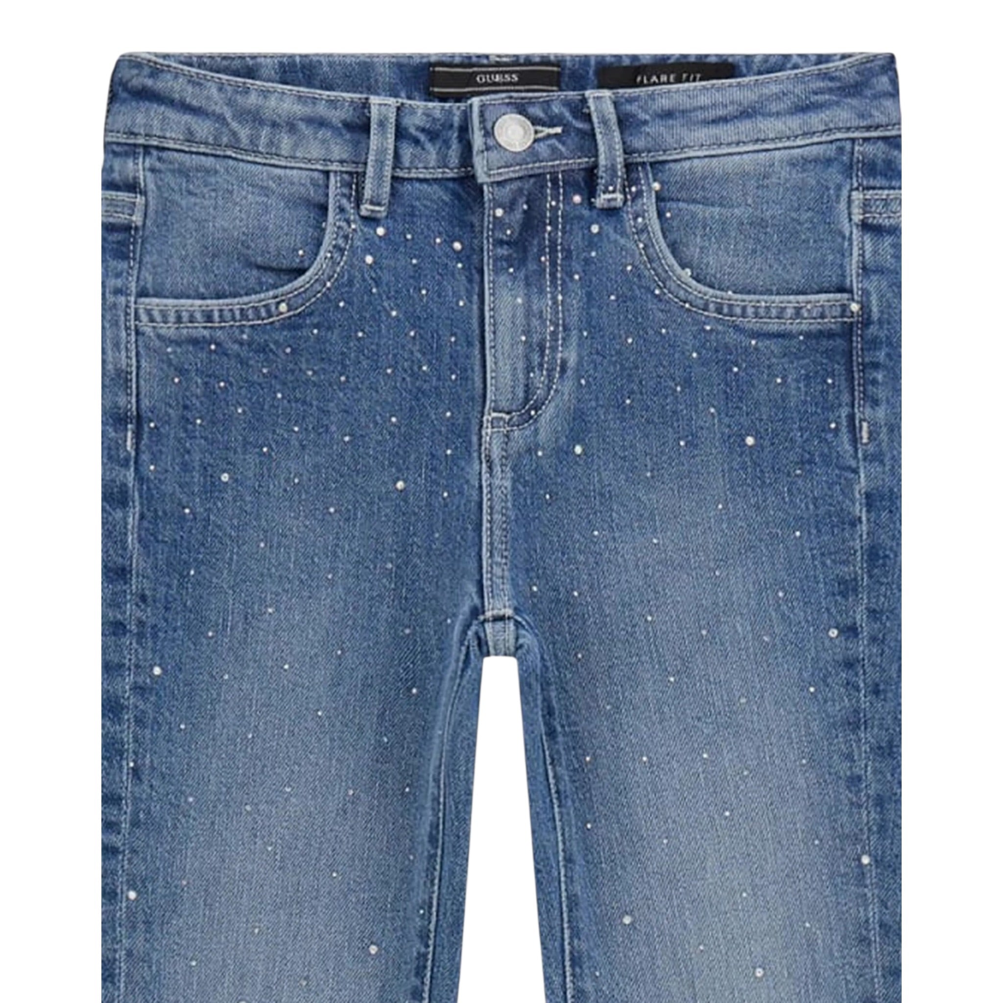 Guess Jeans tinta unita Modello Zampa Blu per Bambina J5YA08D5FM0 BLU GUESS 