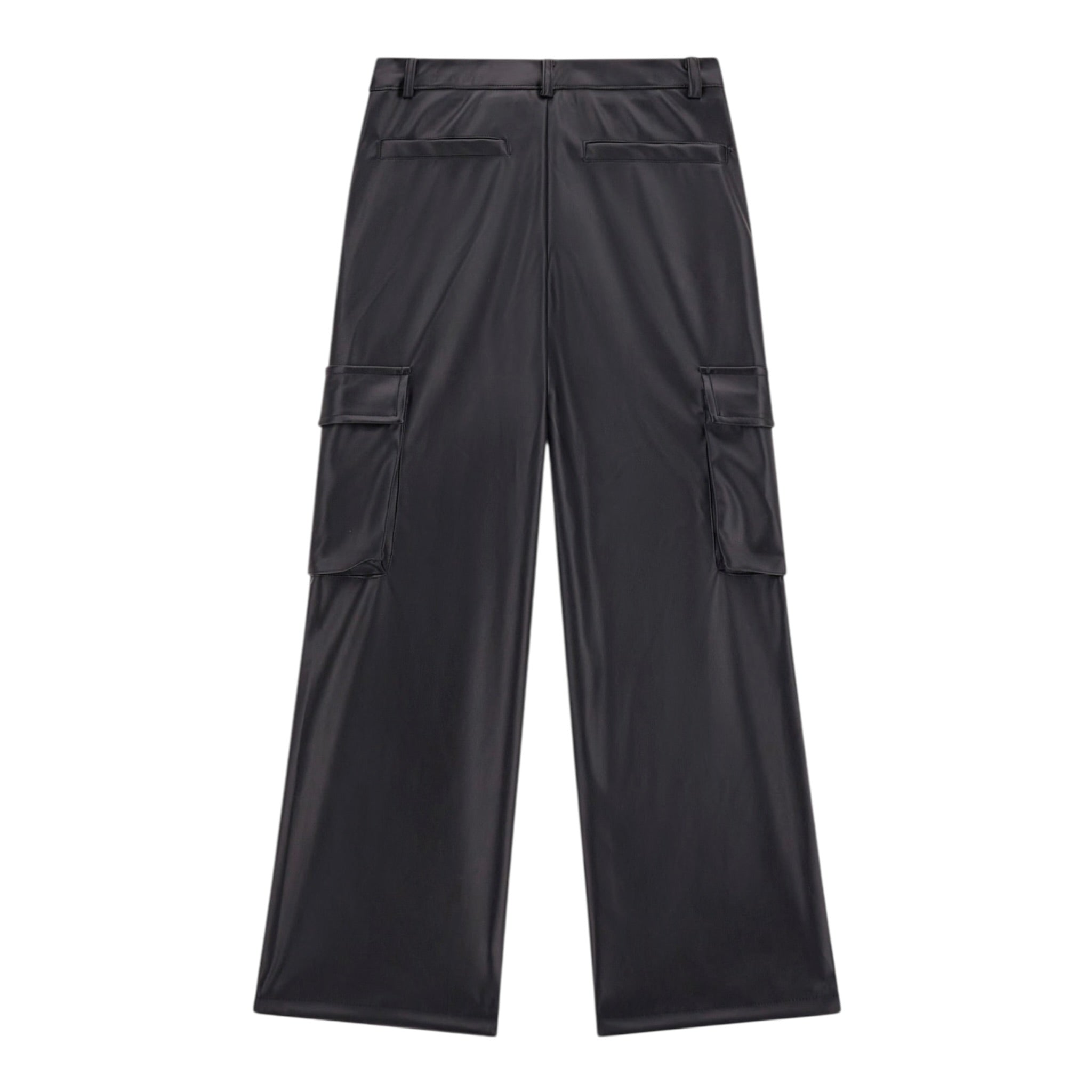 Guess Pantalone tinta unita Modello Palazzo In Ecopelle Nero per Bambina J5YB03WFV60 NERO GUESS 