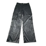 Guess Pantalone tinta unita Modello Palazzo In Ecopelle Nero per Bambina J5YB03WFV60X NERO GUESS 