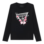 Guess Shirt tinta unita con Stampa Nero per Bambina J5YI01K6YW4 NERO GUESS 