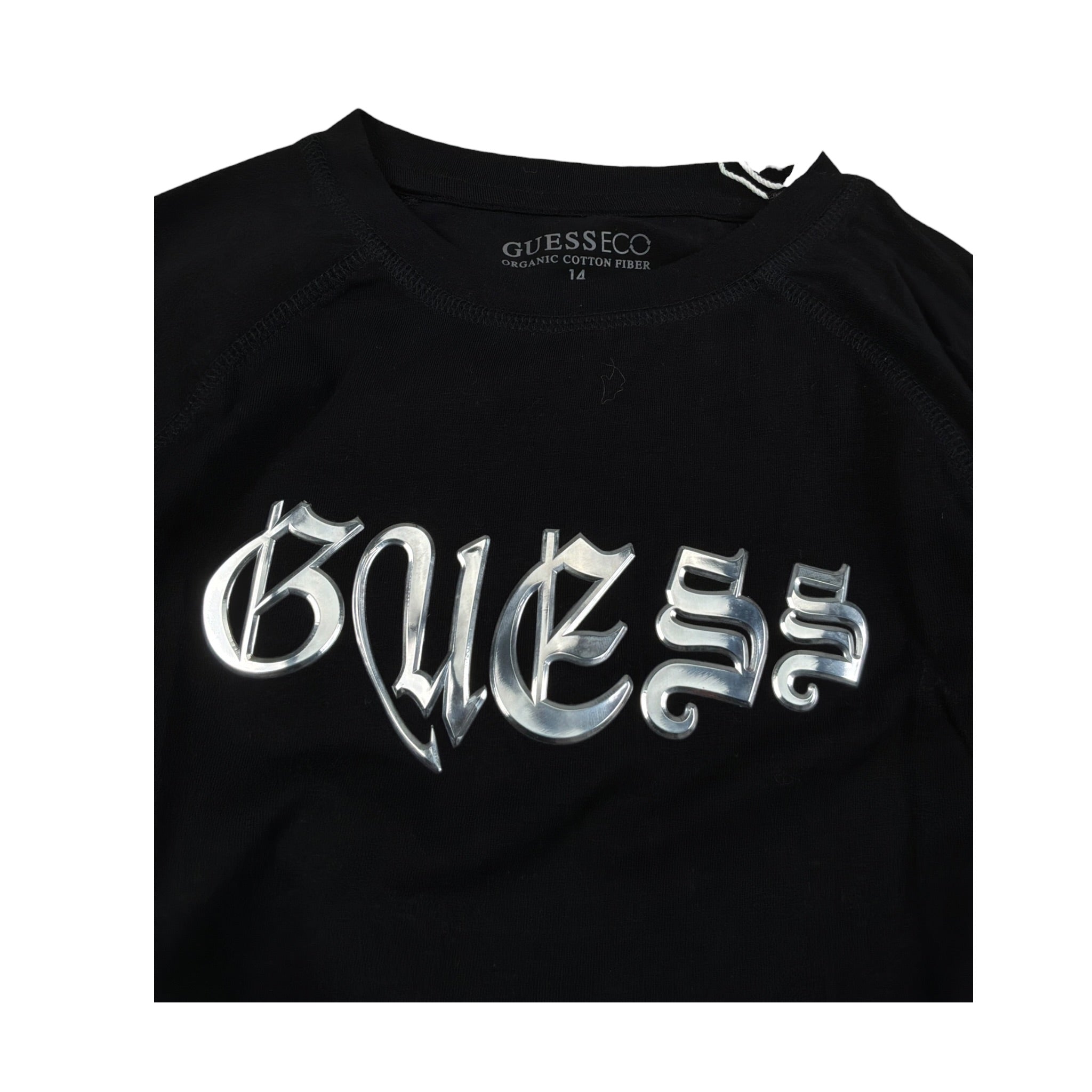 Guess Shirt tinta unita Girocollo con Stampa Nero per Bambina J5YI13K6YW4XX NERO GUESS 