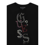 Guess Shirt Girocollo tinta unita con Paillettes Nero per Bambina J5YI14KAPO0 NERO GUESS 