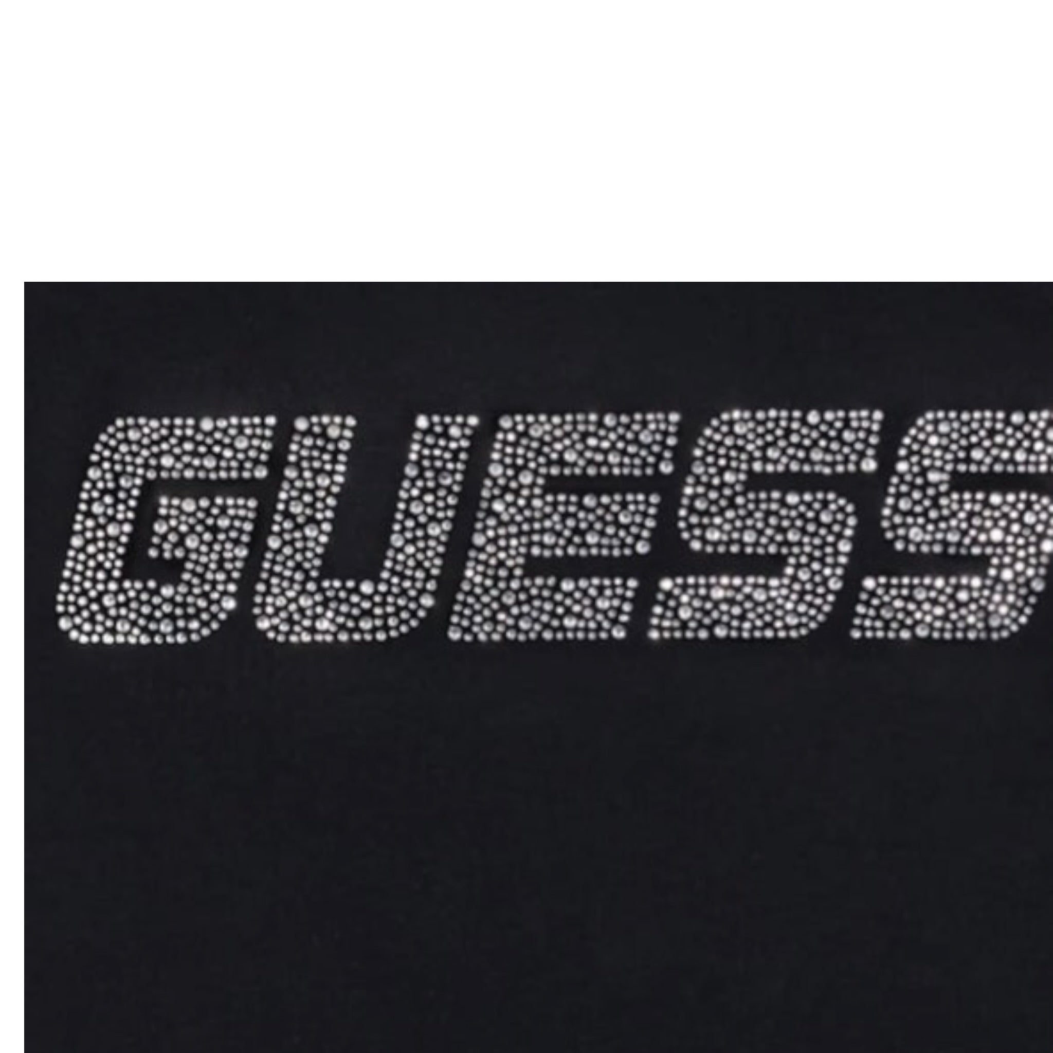 Guess T-Shirt tinta unita con Brillantini Nero per Bambina J5YI42KCIV1 NERO GUESS 
