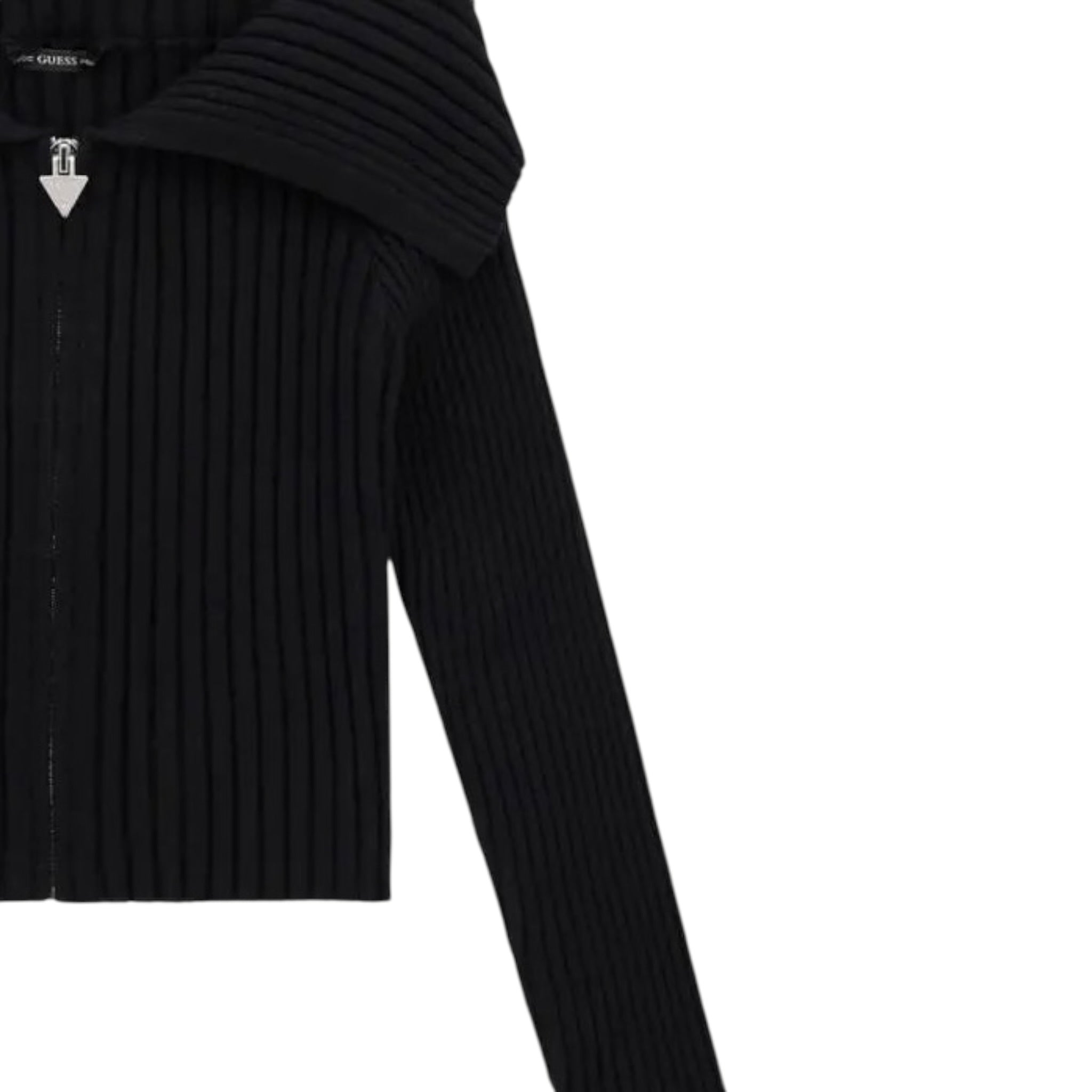 Guess Maglia tinta unita con Zip Nero per Bambina J5YR03ZOP0 NERO GUESS 