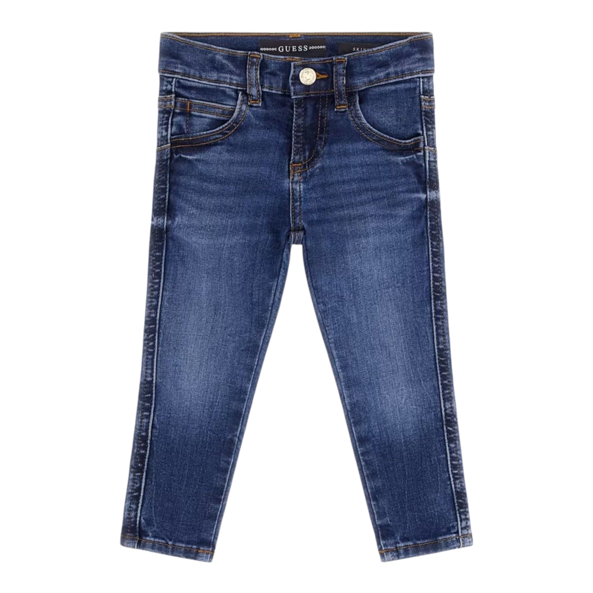 Guess Jeans tinta unita con Girovita Regolabile Blu per Neonata K3YA08D4CA0 BLU GUESS 
