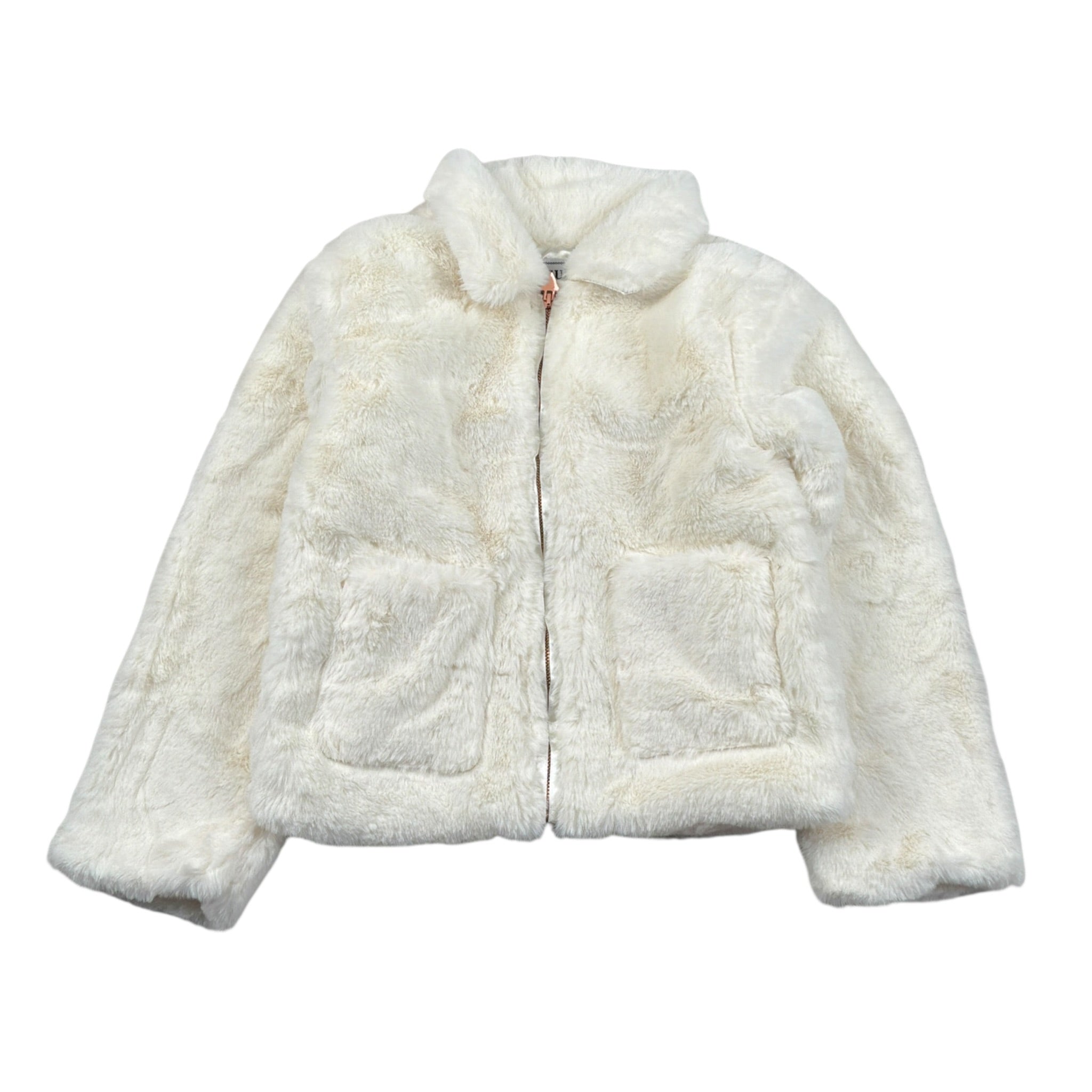 Guess Pelliccia tinta unita con Zip Bianco per Bambina K4BL06WCFX0 BIANCO GUESS 