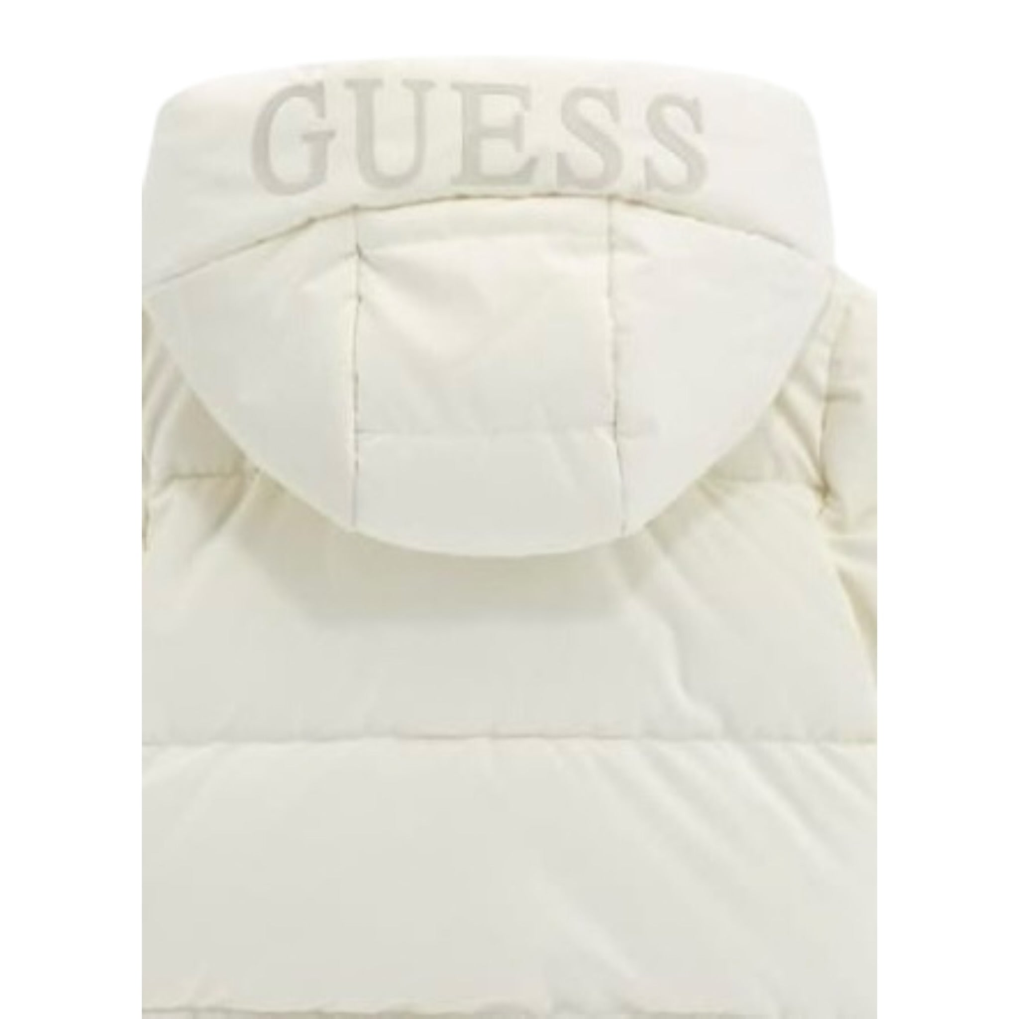 Guess Giubbino tinta unita con Zip E Cappuccio Panna per Neonata K5B04WGI20 PANNA GUESS 