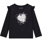 Guess Shirt tinta unita con Stampa Nero per Bambina K5BI02J1314 NERO GUESS 