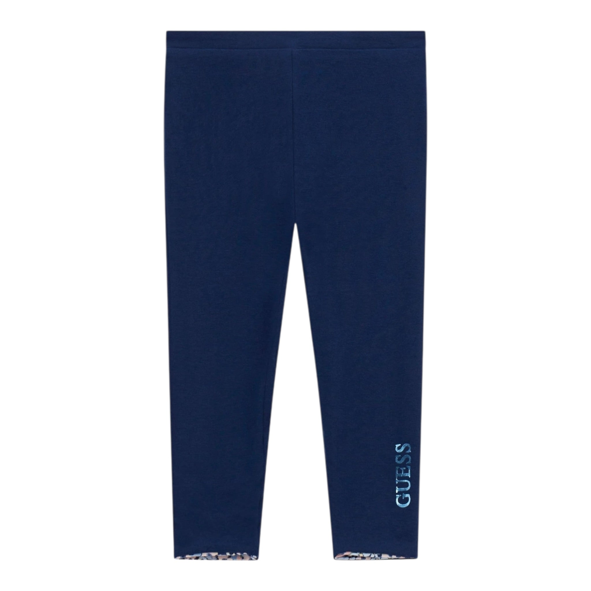 Guess Leggins Reversibile Bicolore con Fantasia Floreale Blu per Bambina K5YB05K6YW4 BLU GUESS 