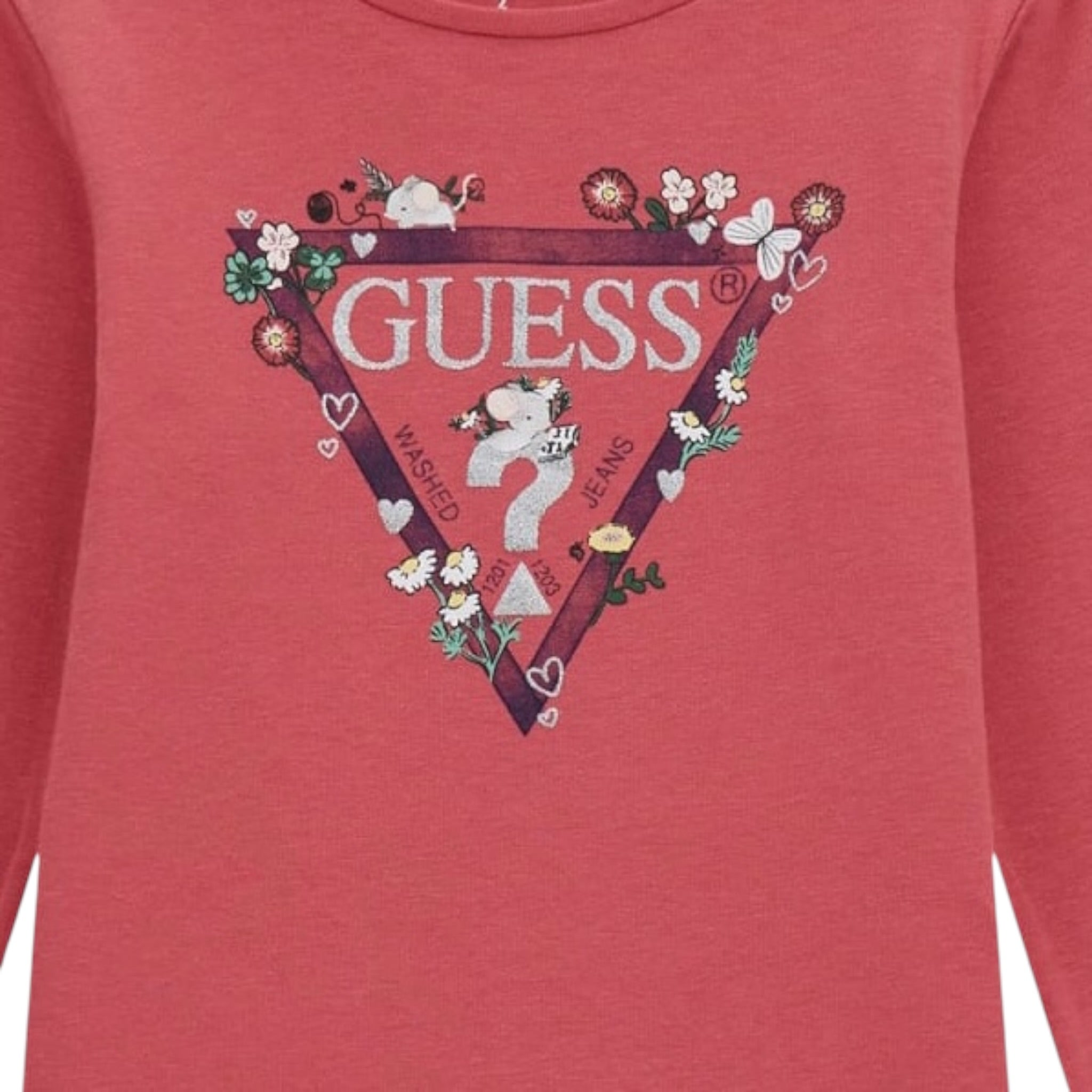 Guess Shirt tinta unita con Stampa Fragola per Bambina K5YI16K6YW4 FRAGOLA GUESS 
