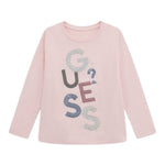Guess Shirt Girocollo tinta unita con Paillettes Rosa per Neonata K5YI26KAPO0XN ROSA GUESS 