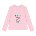 Guess Shirt Girocollo tinta unita con Paillettes Rosa per Bambina K5YI26KAPO0XX ROSA GUESS 