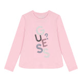 Guess Shirt Girocollo tinta unita con Paillettes Rosa per Bambina K5YI26KAPO0XX ROSA GUESS 