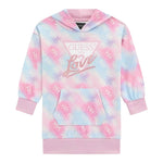 Guess Felpa Bicolore con Stampa E Cappuccio Rosa per Bambina K5YK04KA6R4 ROSA GUESS 