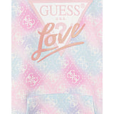 Guess Felpa Bicolore con Stampa E Cappuccio Rosa per Bambina K5YK04KA6R4 ROSA GUESS 