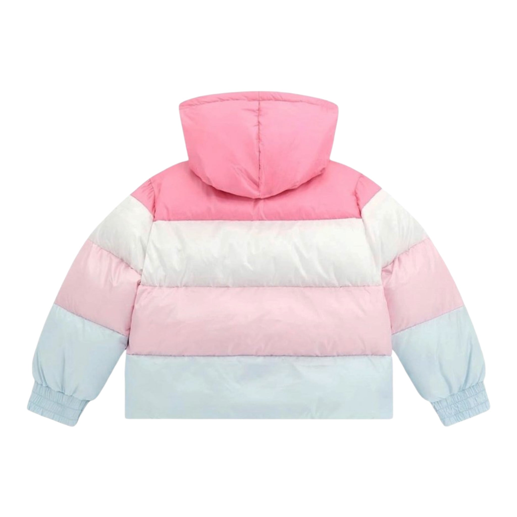 Guess Giubbino Tricolore con Zip E Cappuccio Rosa per Neonata K5YL01WEGY0 ROSA GUESS 