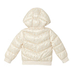 Guess Giubbino tinta unita con Zip Cappuccio E Fantasia Beige per Neonata K5YL02WEGY0 BEIGE GUESS 