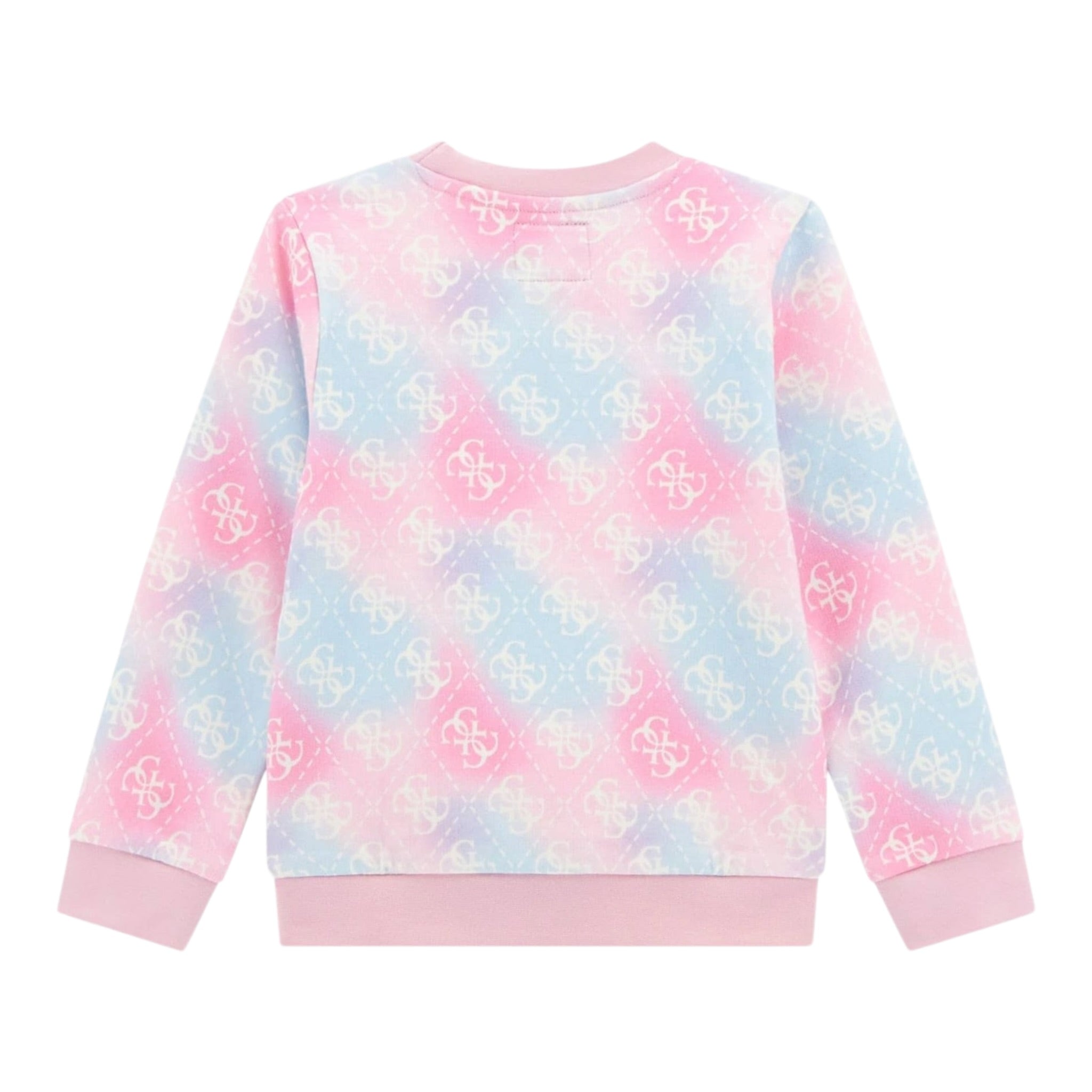 Guess Felpa Chiusa Girocollo tinta unita Stampa Fantasia Rosa per Bambina K5YQ02KA6R4J ROSA GUESS 