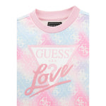 Guess Felpa Chiusa Girocollo tinta unita Stampa Fantasia Rosa per Bambina K5YQ02KA6R4J ROSA GUESS 