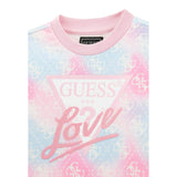 Guess Felpa Chiusa Girocollo tinta unita Stampa Fantasia Rosa per Bambina K5YQ02KA6R4J ROSA GUESS 