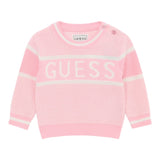 Guess Maglia Girocollo tinta unita con Logo Rosa per Bambina K5YR00Z3OJ0 ROSA GUESS 