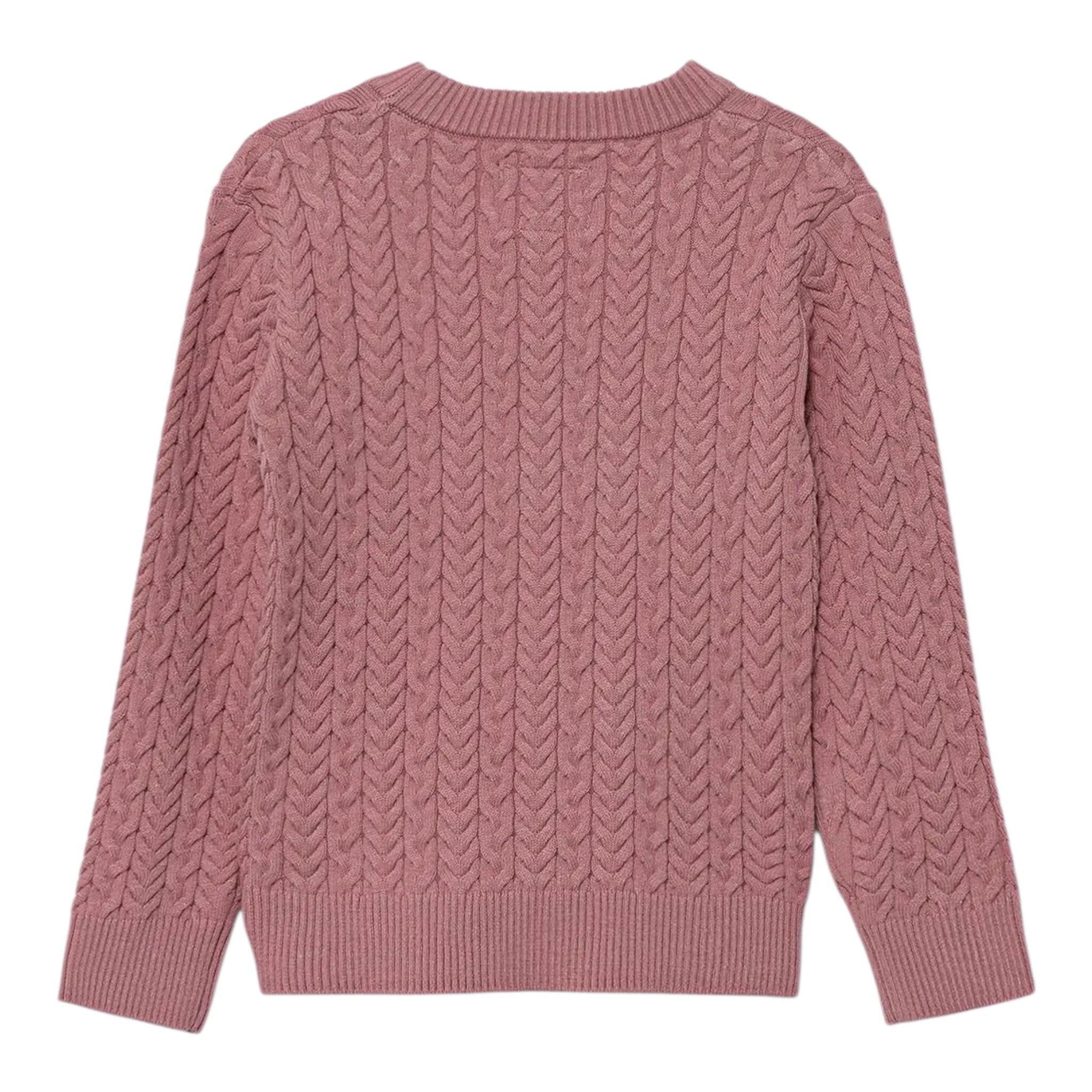 Guess Maglia Girocollo tinta unita con Lofo Rosa per Bambina K5YR04Z3OI0J ROSA GUESS 
