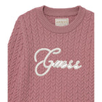 Guess Maglia Girocollo tinta unita con Lofo Rosa per Bambina K5YR04Z3OI0J ROSA GUESS 