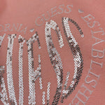 Guess Maglia Girocollo tinta unita con Paillettes Pesca per Bambina K5YR08Z2NQ2J PESCA GUESS 