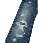 Guess Jeans tinta unita con Strappi Blu per Bambino L1BA11D46T0 BLU GUESS 