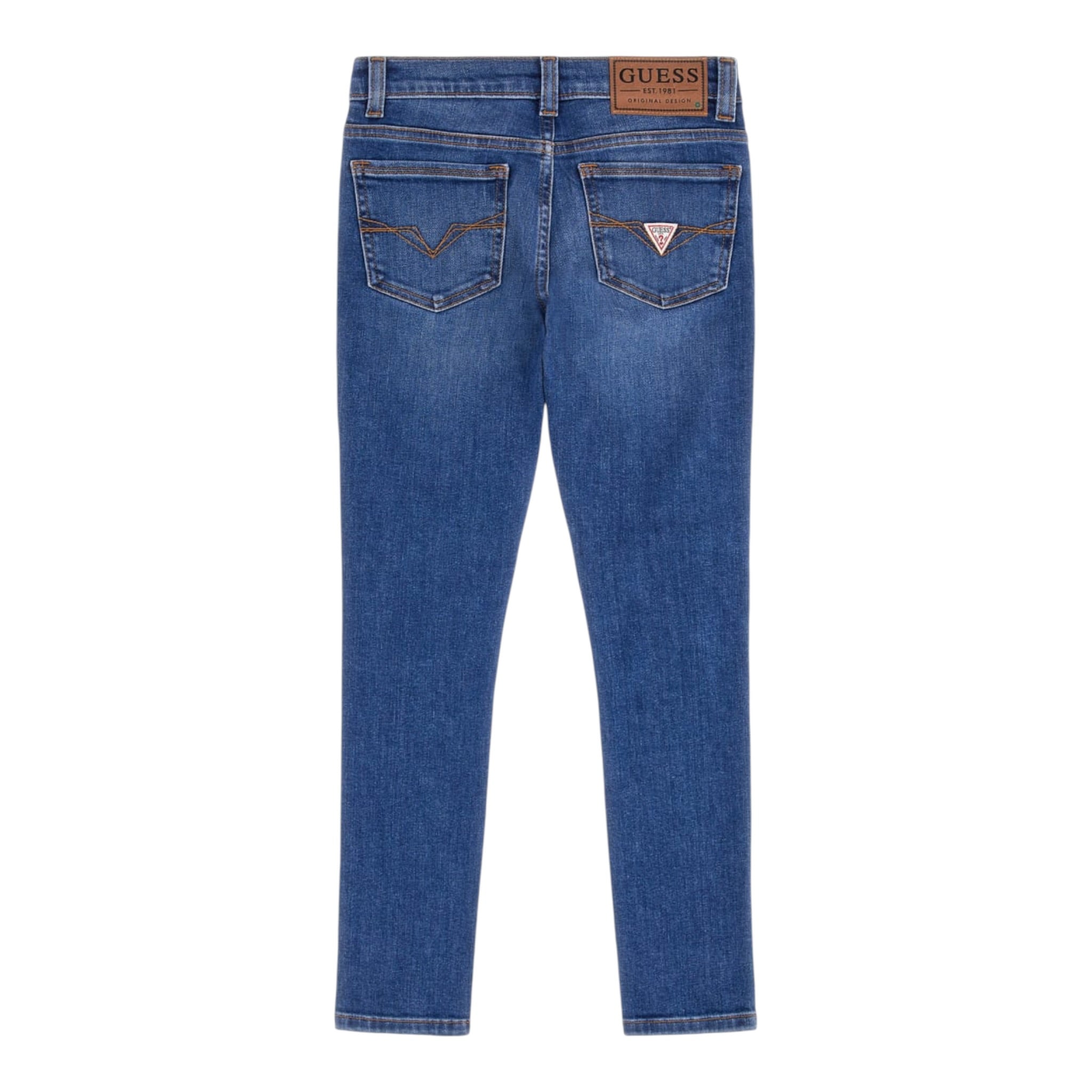 Guess Jeans tinta unita con Logo Blu per Bambino L2YA16D4GV0 BLU GUESS 