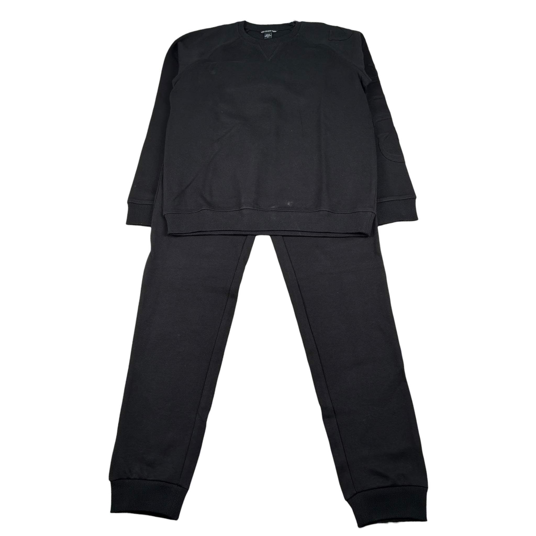 Guess Completo 2 Pezzi Felpa-Pantalone tinta unita Nero per Bambino L4YG00KCCH0 NERO GUESS 