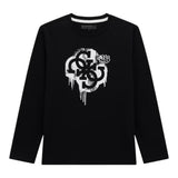 Guess Shirt Girocollo tinta unita con Stampa Nero per Bambino L5BI01L3Z14 NERO GUESS 