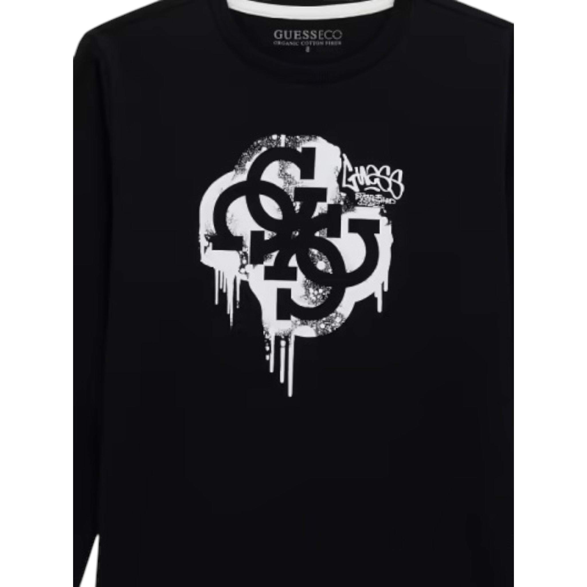 Guess Shirt Girocollo tinta unita con Stampa Nero per Bambino L5BI01L3Z14 NERO GUESS 