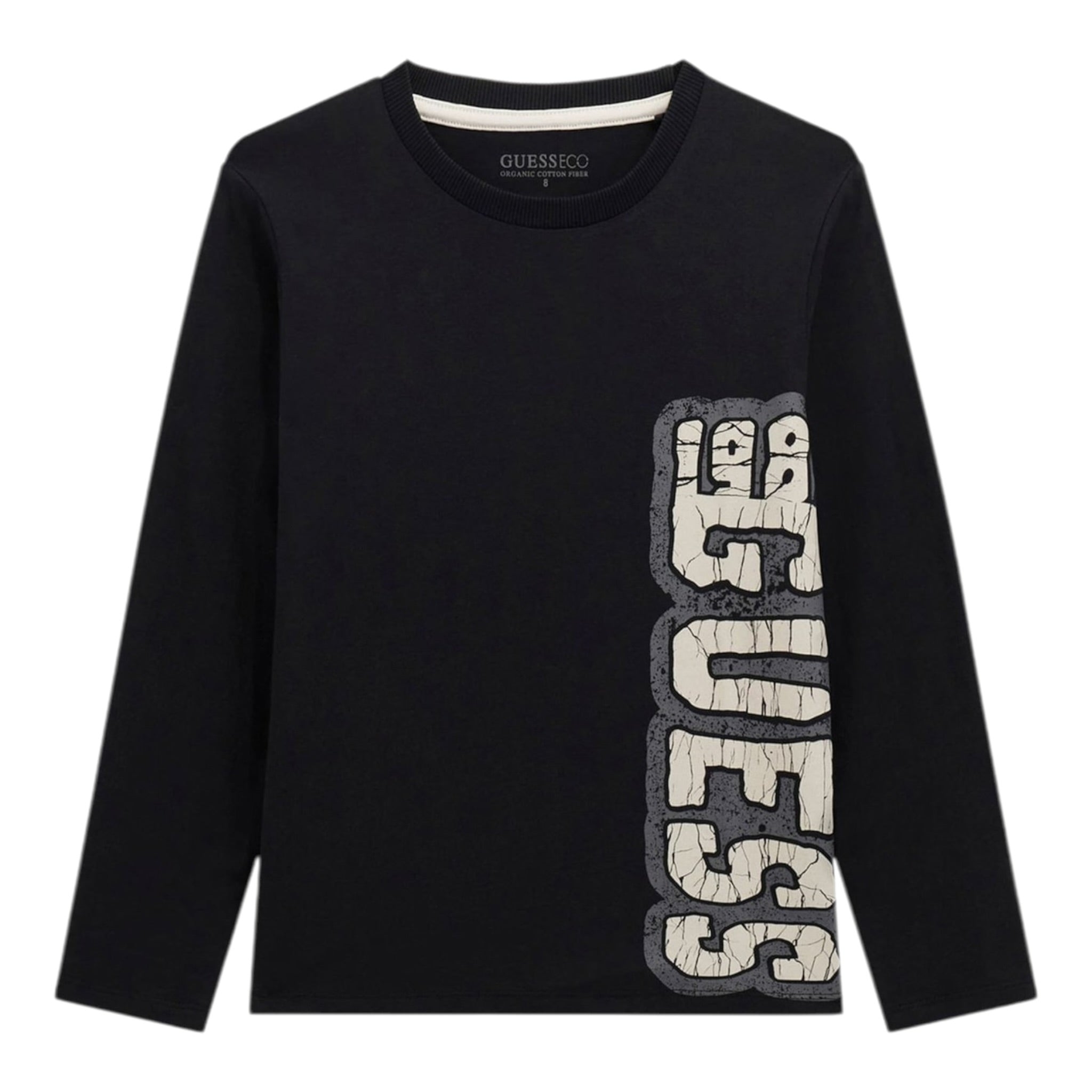 Guess Shirt Girocollo tinta unita con Stampa Nero per Bambino L5BI19I3Z14 NERO GUESS 