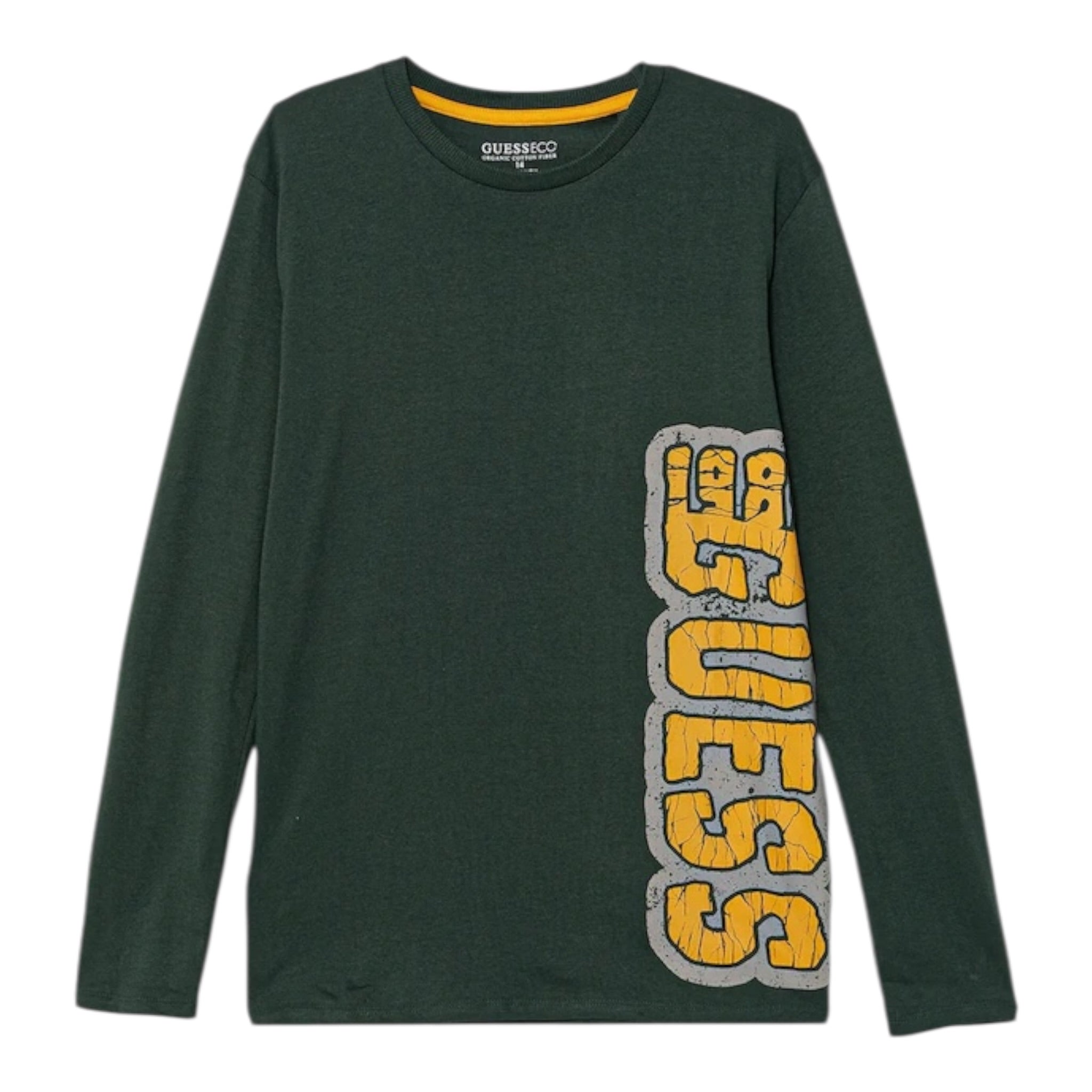 Guess Shirt Girocollo tinta unita con Stampa Verde per Bambino L5BI19I3Z14 VERDE GUESS 