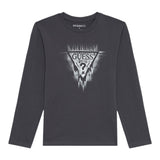 Guess Shirt Girocollo tinta unita con Stampa Grigio per Bambino L5BI21I3Z14 GRIGIO GUESS 