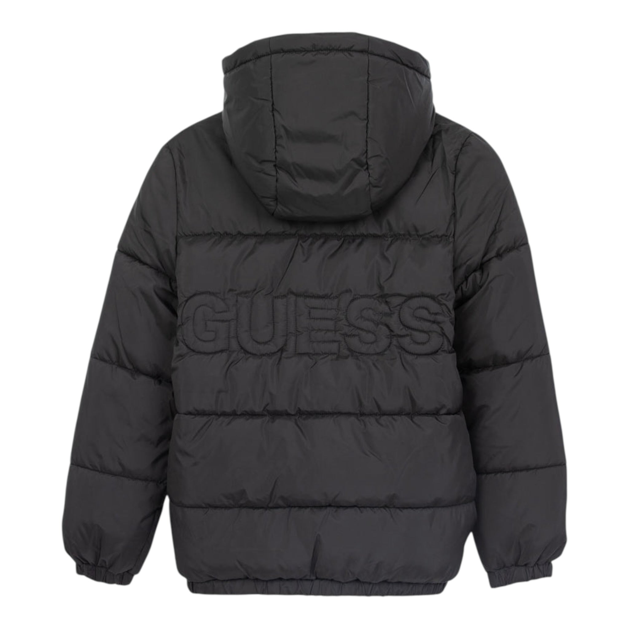 Guess Giubbino tinta unita con Cappuccio Nero per Bambino L5BL16W3090 NERO GUESS 