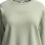 Guess Felpa Giocollo tinta unita con Stampa Verde per Bambino L5RQ16 VERDE GUESS 