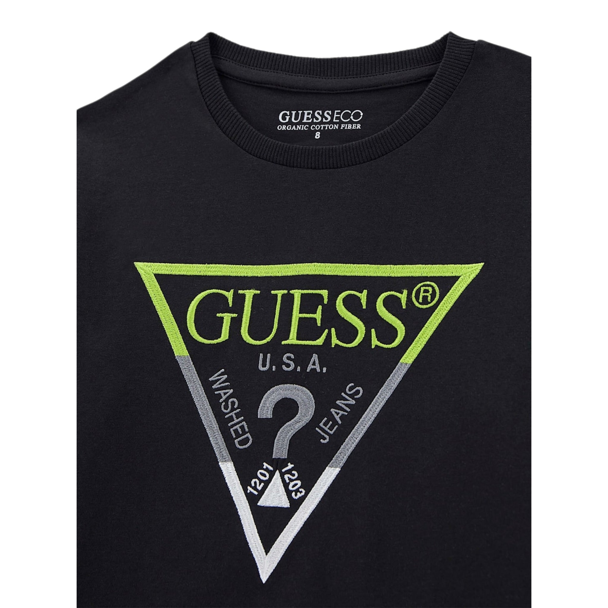 Guess Shirt Tinta Uinita con Stampa Nero per Bambino L5YI06K8HM4 NERO GUESS 