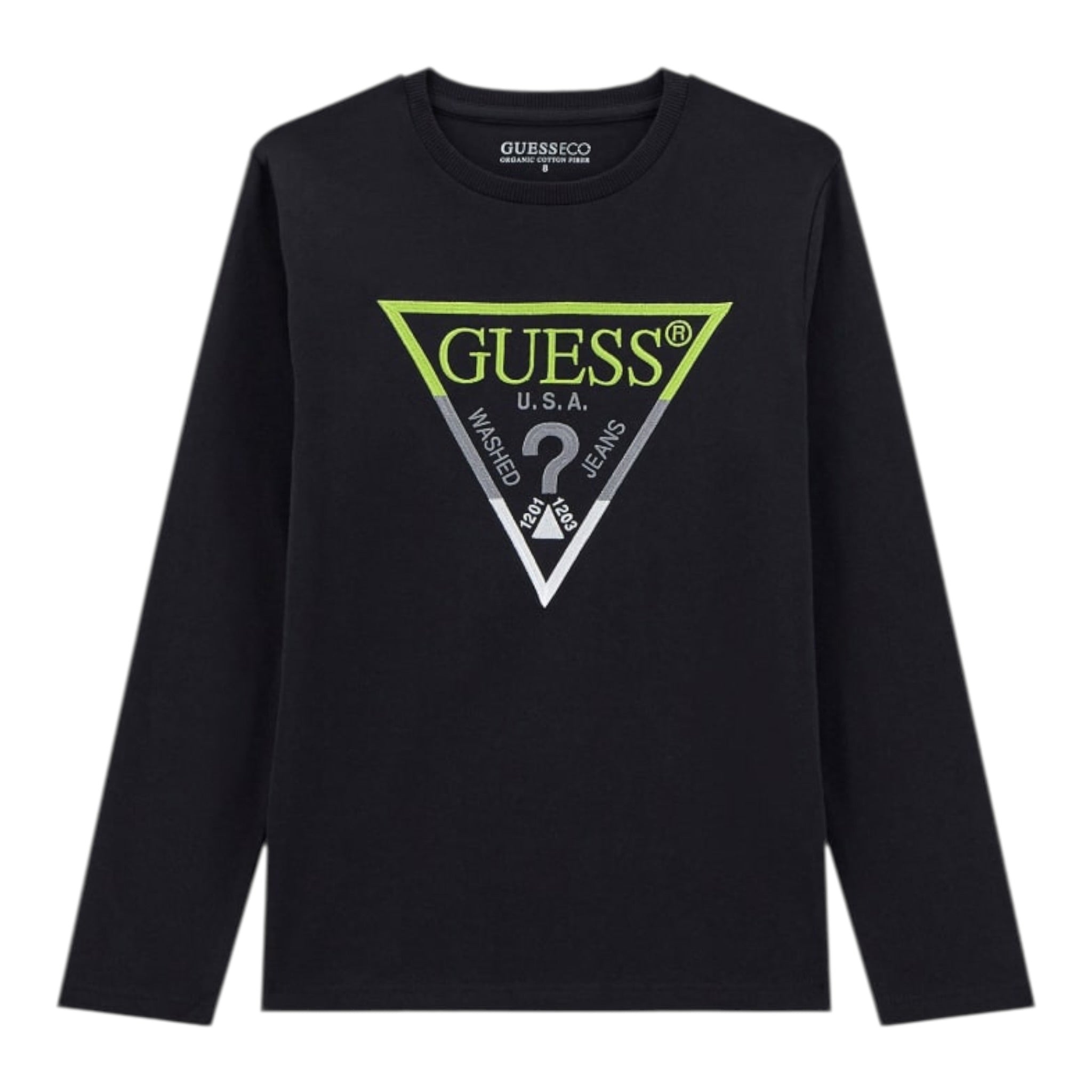 Guess Shirt Tinta Uinita con Stampa Nero per Bambino L5YI06K8HM4 NERO GUESS 