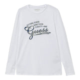 Guess Shirt tinta unita con Stampa Bianco per Bambino L5YI14K8HM4X BIANCO GUESS 