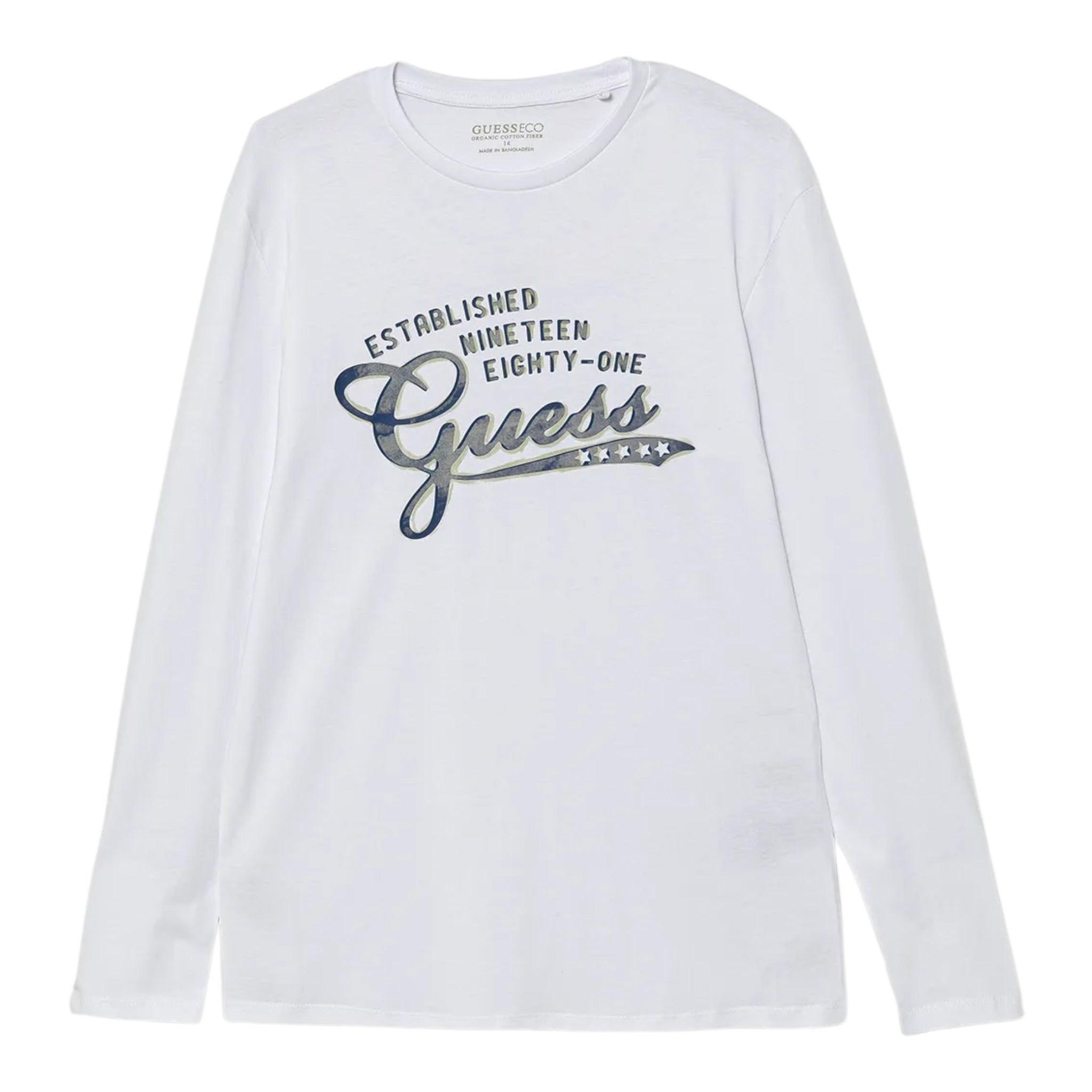 Guess Shirt tinta unita con Stampa Bianco per Bambino L5YI14K8HM4X BIANCO GUESS 