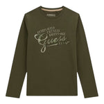 Guess Shirt tinta unita con Stampa Verde per Bambino L5YI14K8HM4X VERDE GUESS 