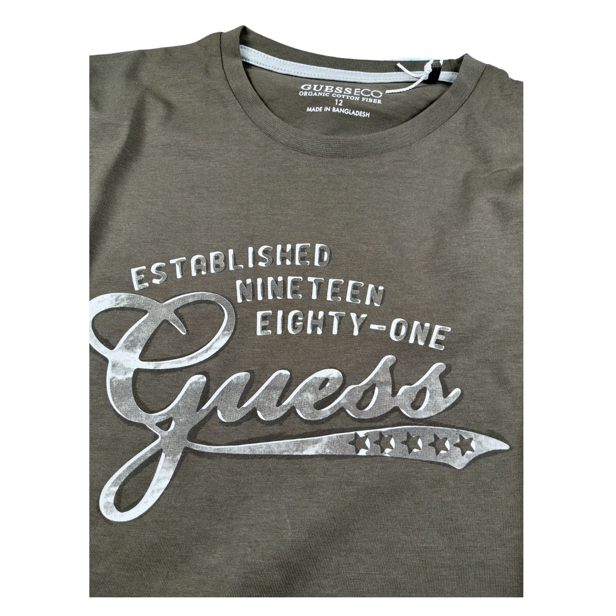 Guess Shirt tinta unita con Stampa Verde per Bambino L5YI14K8HM4X VERDE GUESS 