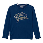 Guess Shirt tinta unita con Stampa Blu per Bambino L5YI14K8HM4XX BLU GUESS 
