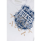 Guess Shirt Girocollo tinta unita con Stampa Bianco per Bambino L5YI16K8HM4 BIANCO GUESS 