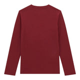 Guess Shirt tinta unita Girocollo con Stampa Bordeaux per Bambino L5YI26K8HM4X BORDEAUX GUESS 