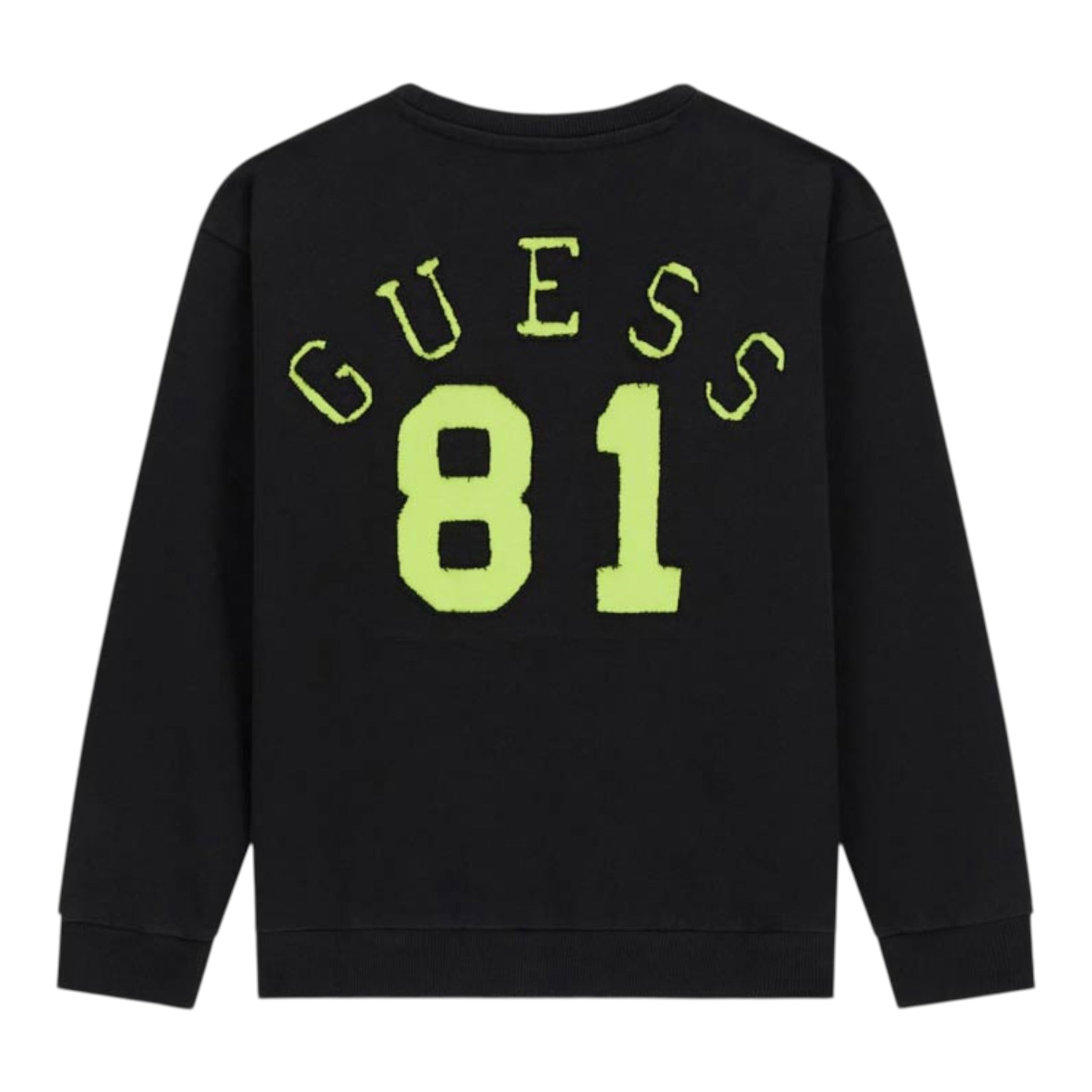 Guess Felpa tinta unita con Stampa Nero per Bambino L5YQ03A7D74 NERO GUESS 